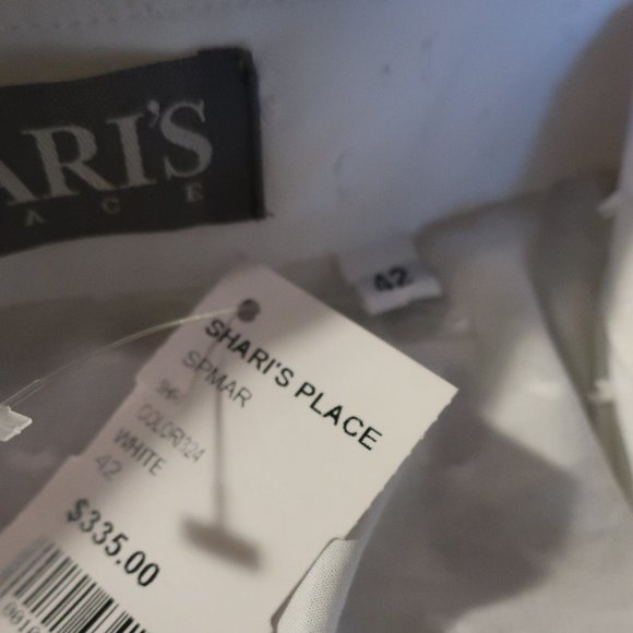 NWT Womens Shari's Place Spmar White French Knot Dot Button Shirt Top 42 US/M * - Picture 10 of 10